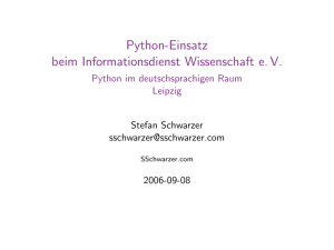 Python-Einsatz beim Informationsdienst Wissenschaft e.V.