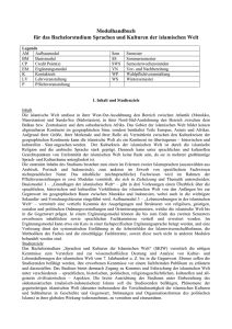 Modulhandbuch für das Bachelorstudium Sprachen und Kulturen