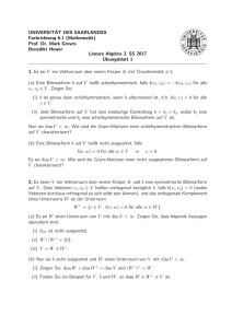 Blatt 1 - Fachrichtung Mathematik