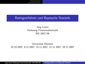 Ratingverfahren und Bayessche Statistik