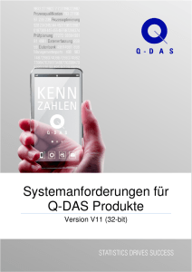 Systemanforderung Q-DAS Produkt Systemanforderungen für DAS