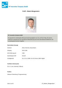 Profil – Robert Morgenstern - NT Innovation Company GmbH