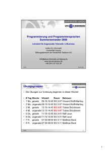 Programmierung und Programmiersprachen Sommersemester 2006