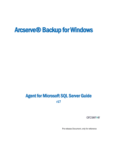 Agent for Microsoft SQL Server Guide