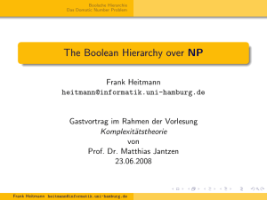 The Boolean Hierarchy over NP