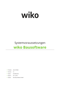 Systemvoraussetzungen wiko 5.x