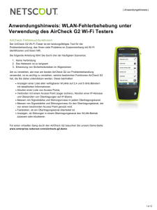 Anwendungshinweis: WLAN-Fehlerbehebung unter