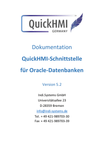 Dokumentation QuickHMI-Schnittstelle für Oracle