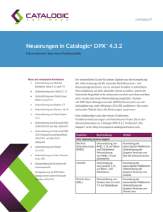 Neuerungen in Catalogic® DPX™ 4.3.2