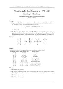 Algorithmische Graphentheorie I (WS 11/12)