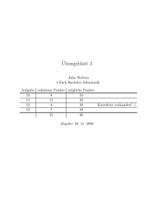 ¨Ubungsblatt 3