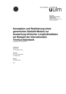 Konzeption und Realisierung eines generischen Statistik