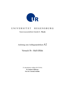 Versuch 5b - Uni Regensburg/Physik