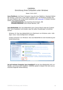 CADEMIA: Einrichtung Ihres Computers unter Windows