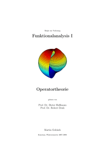 Funktionalanalysis - Universität Konstanz