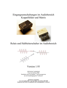 Eingangsumschaltungen im Audiobereich Koppelfelder und Matrix