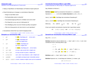 Temporale Logik Vereinfachte Hennessy-Milner Logik