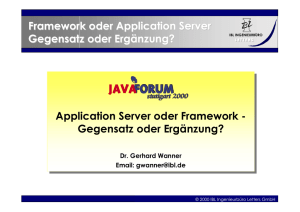 Application Server oder Framework