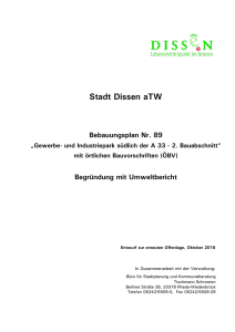 Begründung - Stadt Dissen