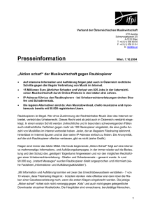 Presseinformation 7.10.2004 - PRO