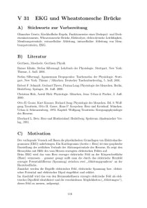 V 31 EKG und Wheatstonesche Brücke