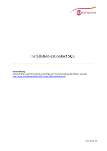 Installation ezContact SQL