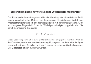 Elektrotechnische Anwendungen: Wechselstromgenerator