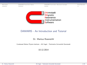 DAMARIS - An Introduction and Tutorial