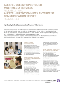 OpenTouch Multimedia Services - Alcatel