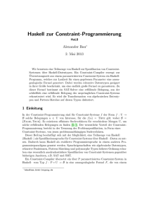 Haskell zur Constraint