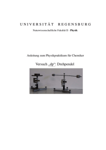 Drehpendel - Uni Regensburg/Physik