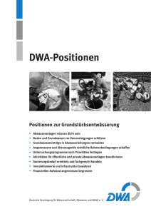DWA-Positionen zur Grundstücksentwässerung