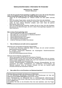 Gebrauchsinformation: Information für Anwender