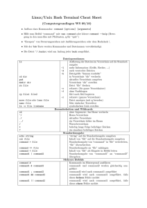 Linux/Unix Bash Terminal Cheat Sheet