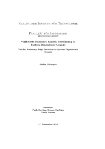 Karlsruher Institut für Technologie Fakultät für - IPD Snelting