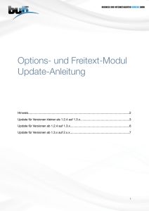 Options- und Freitext-Modul Update
