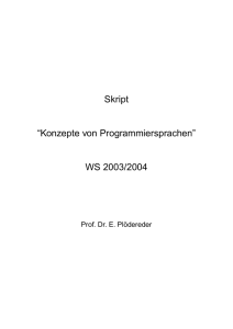 Skript “Konzepte von Programmiersprachen” WS 2003/2004