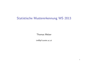 Statistische Mustererkennung WS 2013