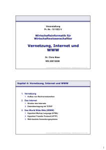 Vernetzung, Internet und WWW - WiWiss FU Berlin
