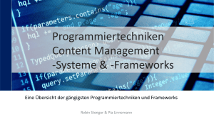 Programmiertechniken Content Management