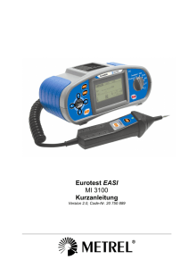 Eurotest EASI MI 3100 Kurzanleitung