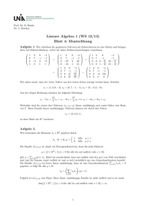 Lineare Algebra 1 (WS 12/13) Blatt 4 - math.uni