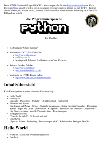 Die Programmiersprache Python