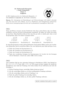 Aufgaben - Mathematik-Olympiaden in Deutschland