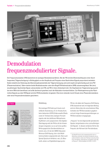 Demodulation frequenzmodulierter Signale.