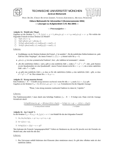 Lösung  - Höhere Mathematik an der TUM