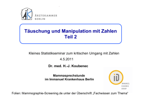 Täuschung und Manipulation mit Zahlen Teil 2