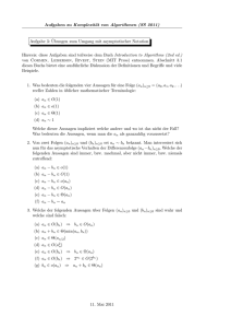 Aufgaben zu Komplexität von Algorithmen (SS 2011) Aufgabe 3