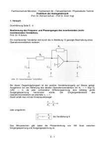 Fachhochschule München – Fachbereich 06 – Feinwerktechnik