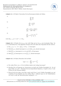 Aufgabe - Institut fuer Mathematik - Humboldt